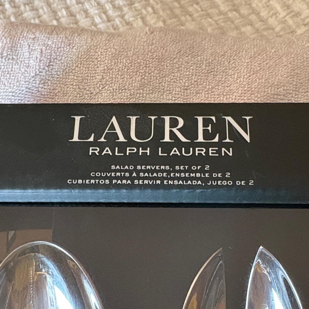 Brand New Ralph Lauren Silver Salad Servers Set No Longer Sold in Stores! - Picture 2 of 9